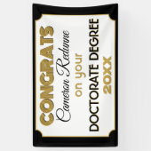 Doctoraat Gefeliciteerd! Gepersonaliseerde banner (Verticaal)