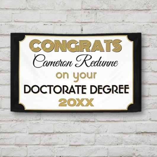 Doctoraat Gefeliciteerd! Gepersonaliseerde banner