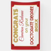 Doctoraat Gefeliciteerd! Gepersonaliseerde banner (Verticaal)