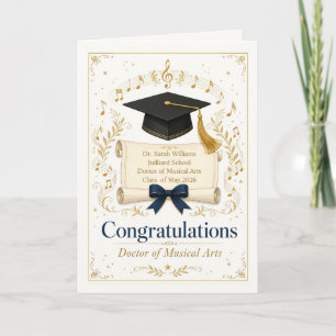Doctoraat in de Muziek Afstuderen, Gepersonaliseer Kaart