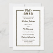 Doctorat Faire-part de doctorat Metallic (Devant)