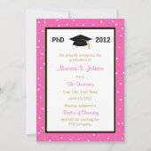 Doctorat Faire-part Pink Confetti (Devant)