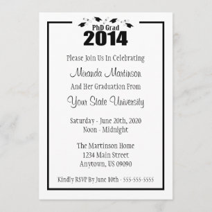 Doctorat - Invitation de doctorat de 2014 (Casquet