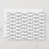 Doctorat Marble Graduation Party Invitation (Dos)