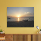 Doctor's Cave Beach, Jamaica Zonsondergang april 2 Canvas Afdruk (Insitu (Woonkamer))
