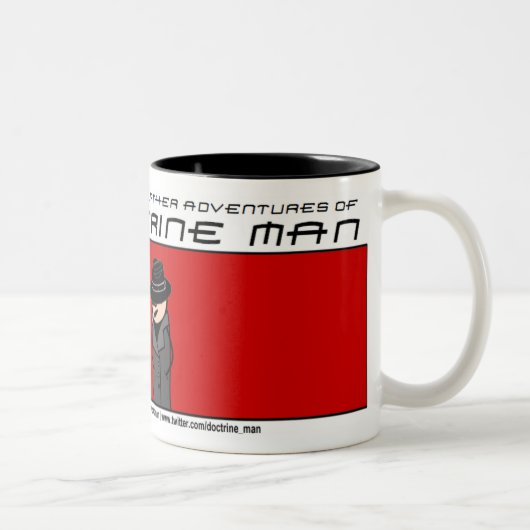 Doctrine-Man! "Spies like us" koffie-Mok Tweekleurige Koffiemok (Rechts)