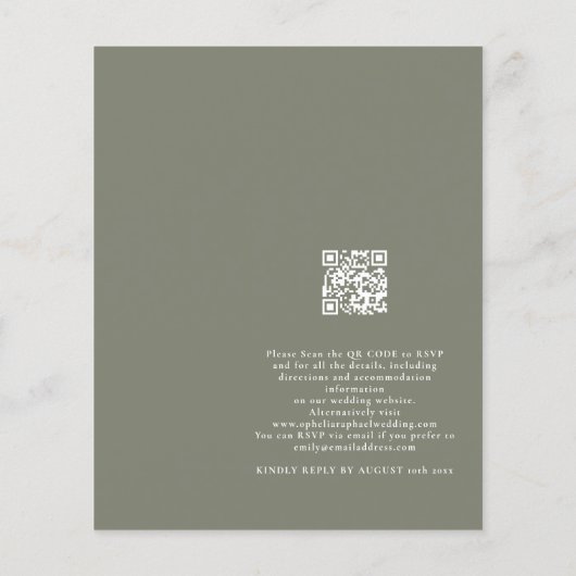 DOCUMENT Eenvoudige Wijze QR Code Boheemse Huwelij Flyer (Achterkant)