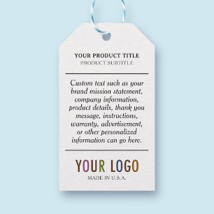 Document Hang Labels met Koord & Douanebedrijf Log Cadeaulabel