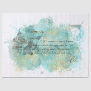  document met schrijfpapier voor liefdesbrieven tissuepapier