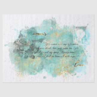  document met schrijfpapier voor liefdesbrieven tissuepapier