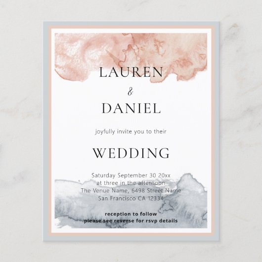 DOCUMENT Minimalistische Tekst QR Code Waterverf B Flyer (Voorkant)