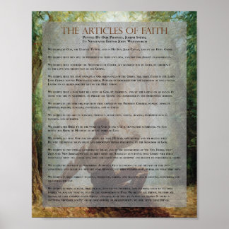 Document van de "artikelen van geloof"-schilderree poster