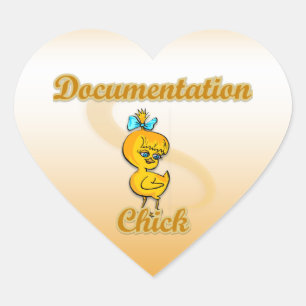 Documentatieknop Hart Sticker