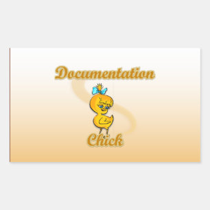 Documentatieknop Rechthoekige Sticker
