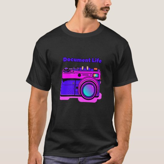 Documentlevenscamera Fotografie Retro  T-shirt (Voorkant)