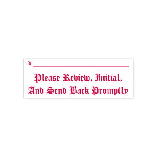 DocumentReview Verzoek Rubber Stempel (Design)