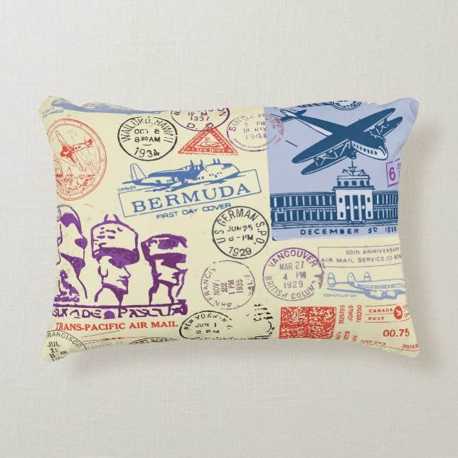  documentstempel decor set accent kussen (Voorkant)