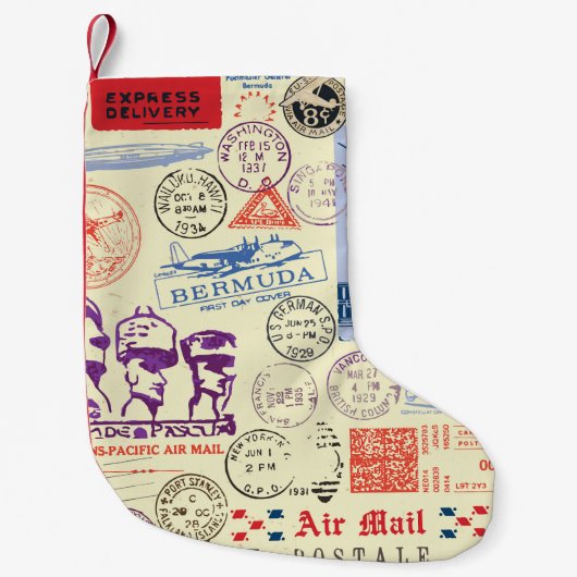 documentstempel decor set kleine kerstsok (Voorkant)