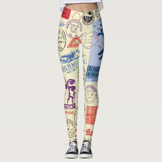  documentstempel decor set leggings (Voorkant)