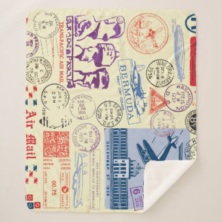  documentstempel decor set sherpa deken