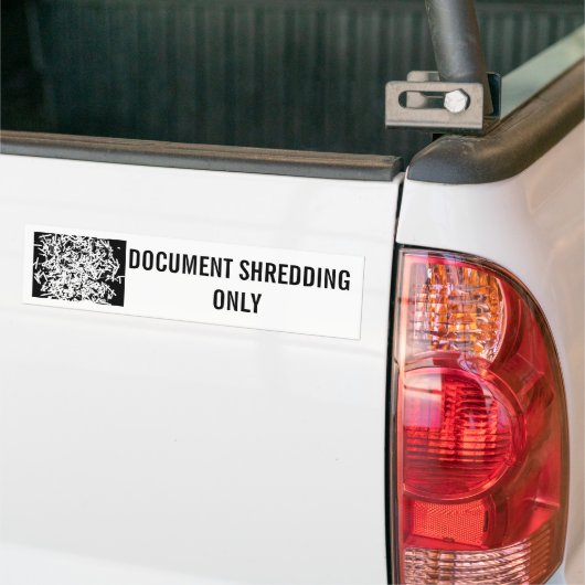 DOCUMENTVERDELING SLECHTS BUMPERSTICKER (Op Truck)