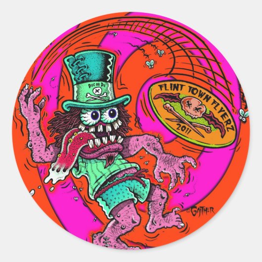 DOD - Disc Golf Ronde Sticker (Voorkant)