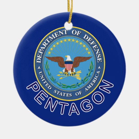 DOD Pentagon Keramisch Ornament (Voorkant)