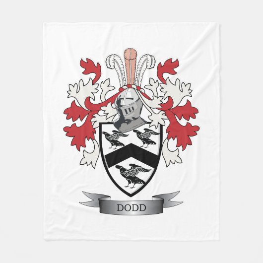Dodd Family Crest Coat of Arms Fleece Deken (Voorkant)