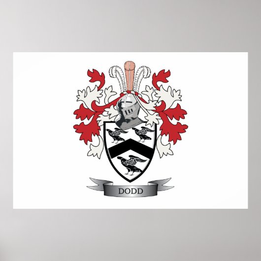 Dodd Family Crest Coat of Arms Poster (Voorkant)