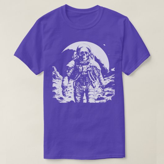 Dode astronaut loopt op de maan t-shirt (Design voorkant)