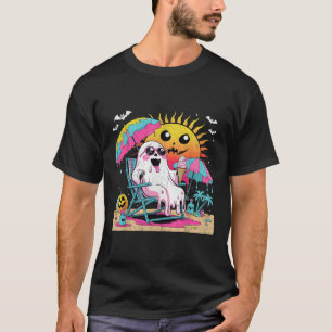 Dode binnen dan buiten grappige Ghost Beach Art T-shirt