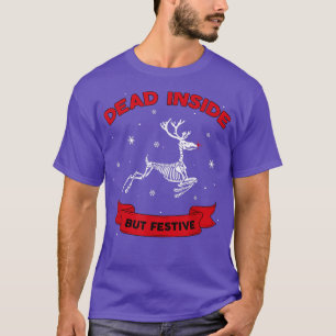 Dode binnenste, maar feestelijke, rendierskelet F T-shirt