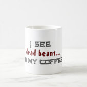 Dode bonen witte Halloween koffie Mok (Center)