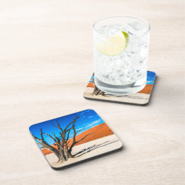 Dode boom in Deadvlei, Namibië Bier Onderzetter