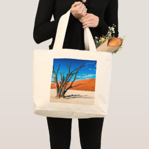 Dode boom in Deadvlei, Namibië Grote Tote Bag