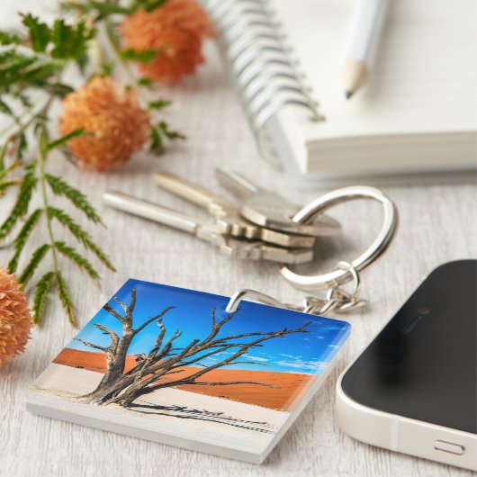 Dode boom in Deadvlei, Namibië Sleutelhanger (Voorkant Rechts)