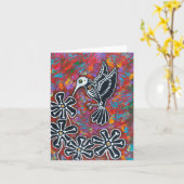 Dode Dag Kolibrie Kaart (Gele Bloem)