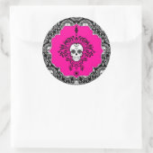 Dode Damask - Chic Sugar Skull Ronde Sticker (Tas)