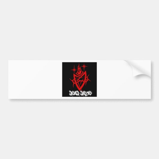 Dode Daze Tribale Hart Bumpersticker (Voorkant)