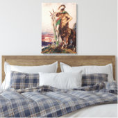 Dode dichter die door een Centaur (Zonsondergang) Canvas Afdruk (Insitu (Slaapkamer))