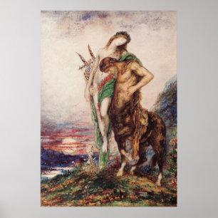 Dode dichter die door een Centaur (Zonsondergang)  Poster