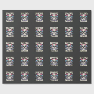 Dode Dotterschedel Paddenstoel Halloween Grafisch Cadeaupapier