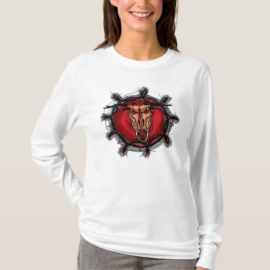 Dode draak dames hoodie t-shirt (Voorkant)