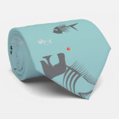 Dode Fishys Aqua Stropdas (Opgerold)