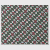 DODE HOOFD SANTA SKULL, CHRISTMAS SKELETON HUMOR CADEAUPAPIER (Vlak)