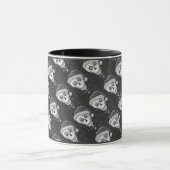 DODE HOOFD SANTA SKULL, CHRISTMAS SKELETON HUMOR MOK (Midden)