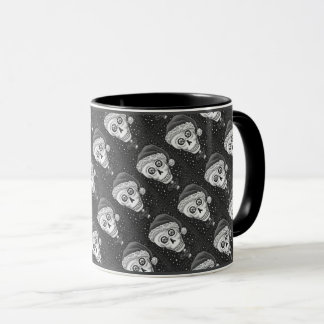 DODE HOOFD SANTA SKULL, CHRISTMAS SKELETON HUMOR MOK
