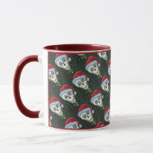 DODE HOOFD SANTA SKULL, CHRISTMAS SKELETON HUMOR MOK (Links)