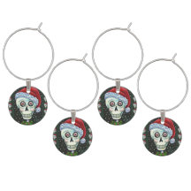 DODE HOOFD SANTA SKULL, CHRISTMAS SKELETON HUMOR
