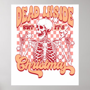 dode kerstskelet binnenkant poster